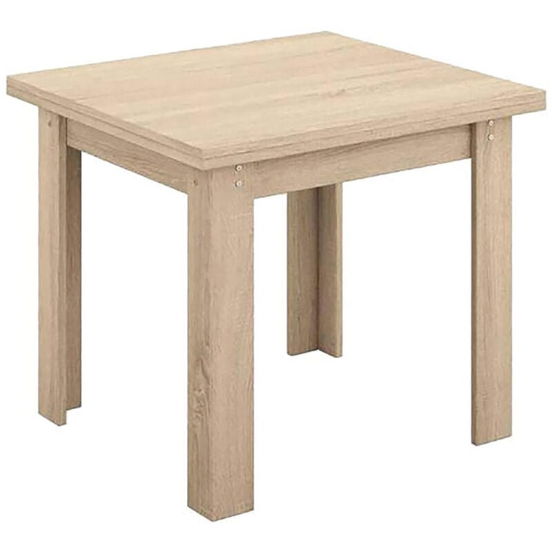 Table de salle à manger extensible rectangulaire coloris chêne cambrian - longueur 90-180 x profondeur 90 x Hauteur 76 cm -PEGANE-