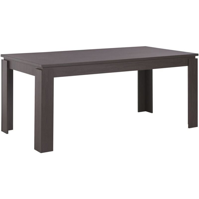 Beliani - Table de Salle à Manger 180 x 90 cm Effet Bois Foncé pour Cuisne Salon ou Coin Repas au Style Moderne Minimaliste et Traditionnel