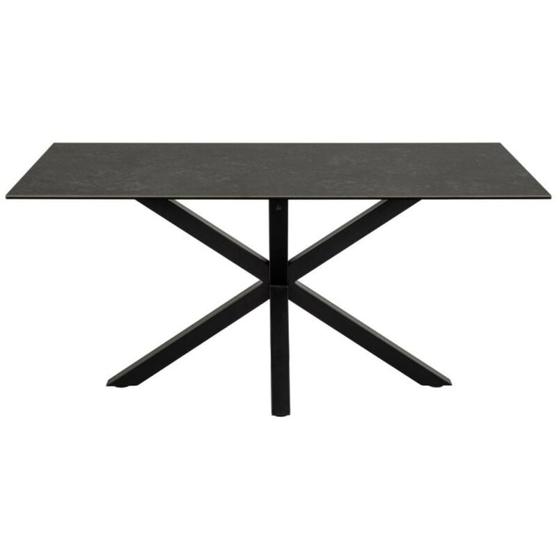 Hellin - Table de salle à manger rectangulaire en céramique 6 places L160 - neiva