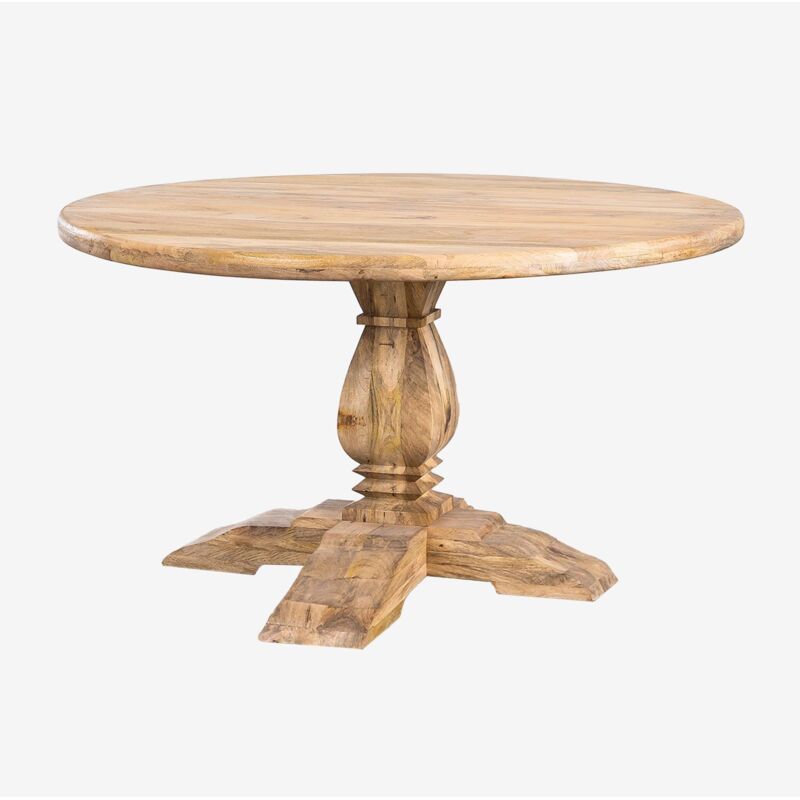 Sklum - Table de Salle à Manger Ronde en Manguier Rusbby Ø140 cm