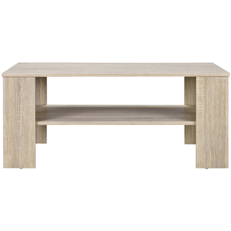 [en.casa] - table de salon chêne-chaulés 100 x 60cm