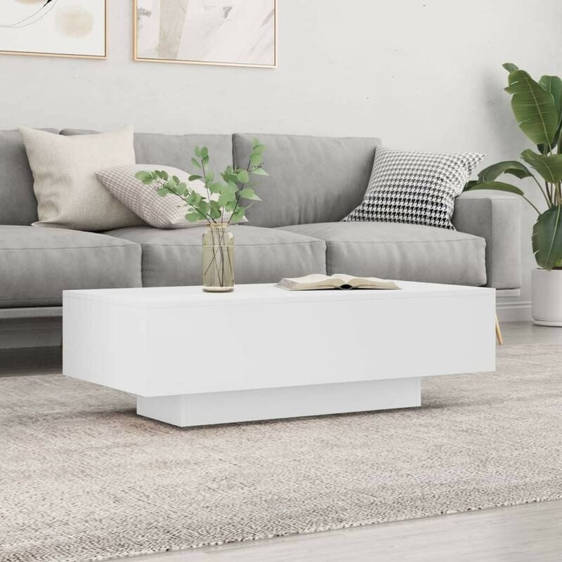 Le Poisson Qui Jardine - Table de Salon. Couleur Blanc. Table Basse. Massive & Luxueuse - Blanc