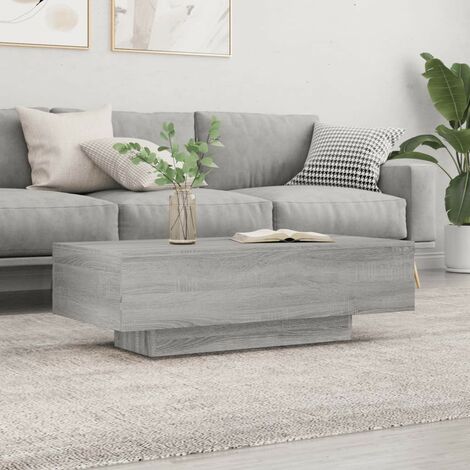 Table de Salon. Couleur Bois Gris. Table Basse. Massive & Luxueuse