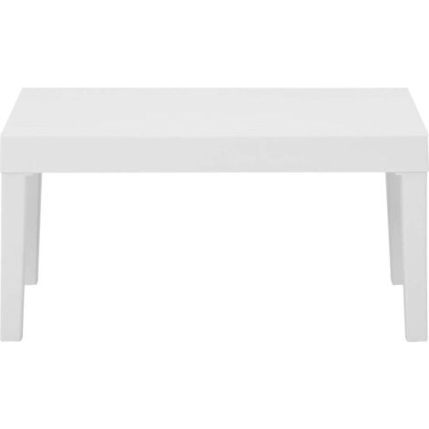 Table de salon de jardin  Table d'extérieur Plastique blanc