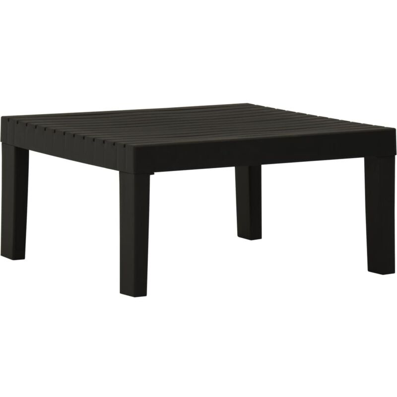 Table de salon de jardin-Table d'extérieur Plastique Gris 157596
