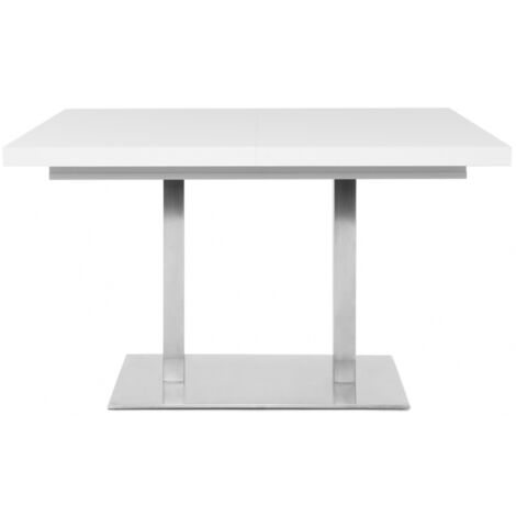 Table de salon extensible 120x80 cm blanc mat - Dream