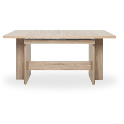 Table de salon extensible 160x90 cm chêne clair - Cattolica