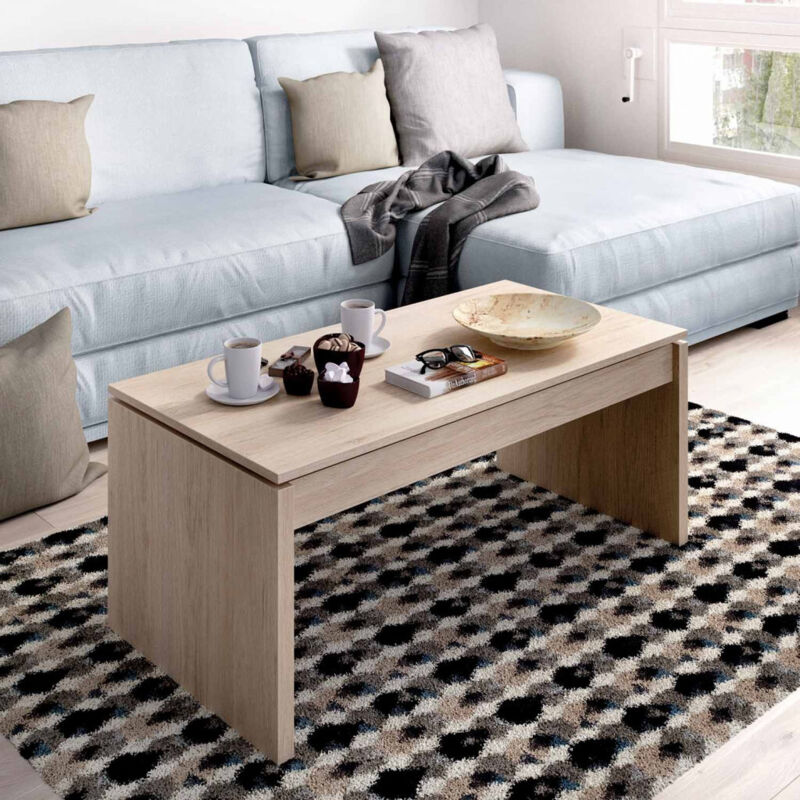 Mobimarket - Table basse latérale relevable chêne naturel Naturel 102 x 43 x 50 cm - Naturel