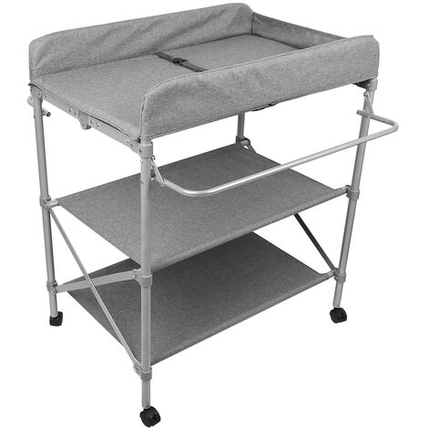 Table de soins pour bébé pliable 744890cm gris clair