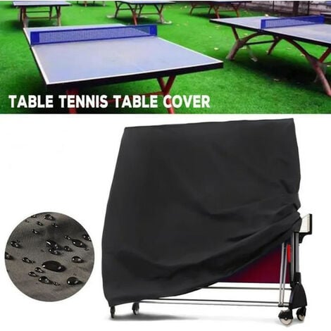 Table de Tennis de Table Housse Imperméable Couverture pour Table de ping Pong , 65 x 70 x 185 cm Noir FUIENKO