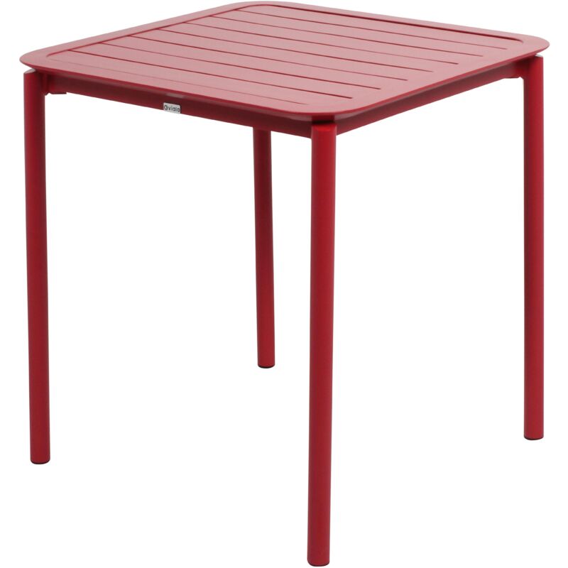 Table carrée de terrasse (70x70cm) rouge foncé - Rouge foncé