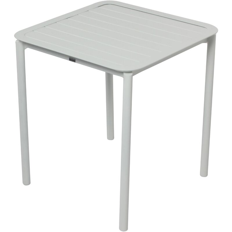 Table carrée de terrasse (70x70cm) blanche - Blanc