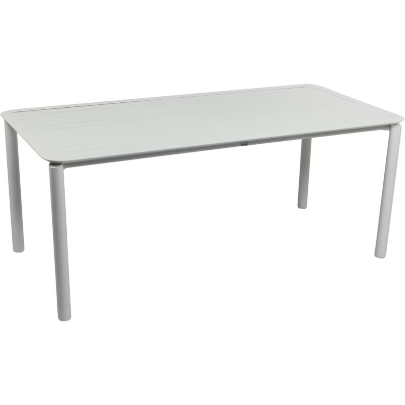 Table de terrasse rectangulaire en aluminium blanche - Blanc