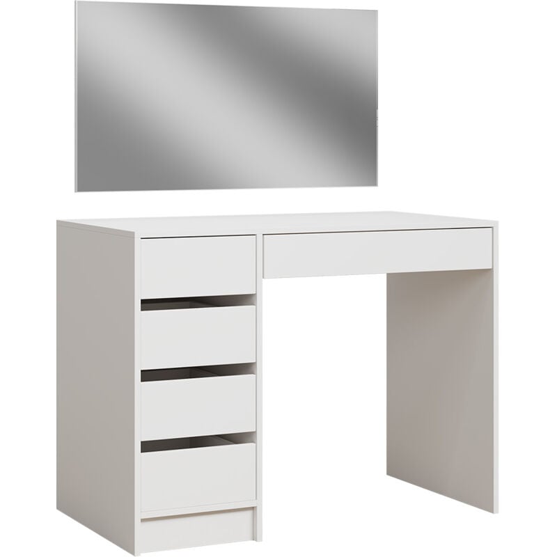 Vicco - Coiffeuse Thalia, Blanc, 100 cm avec 5 tiroirs