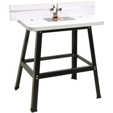 Table de toupie acier et MDF 81x61x88 cm