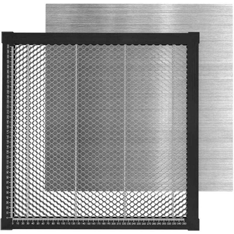 Table de Travail 400400mm en Nid D'abeille Laser, avec mesure pour machine de gravure CO2/diode/fibre compatible avec la machine de gravure