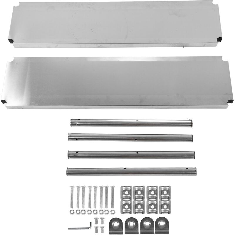 Table de travail à Double étagère en acier inoxydable, 120X30X60cm, avec roulement de 150kg, pour usage Commercial et industriel - Eosnow