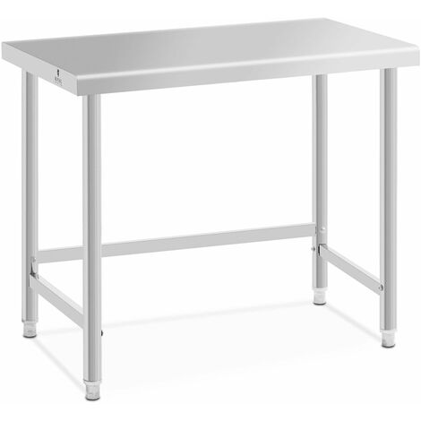 VEVOR Table de Travail Cuisine Pliante Acier Inoxydable 2 étages Table de  Travail Commercial 1220x610mm Table de Travail Haute Professionnel Charge