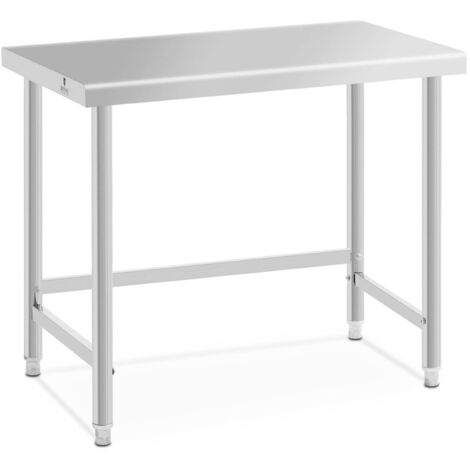 Table De Travail Pliable En Acier Inoxydable - 200X80X90 Cm-VEBA -  Fourniresto