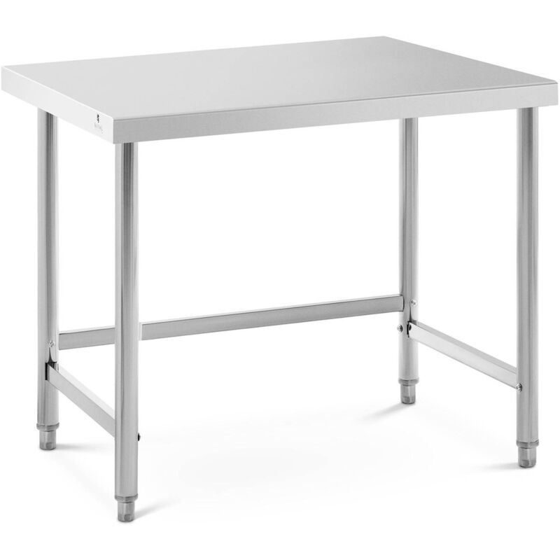 Royal Catering - Table de cuisine, acier inoxydable, 100 x 70 cm