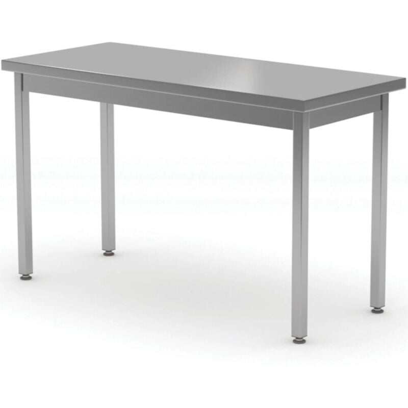 Table de travail centrale de cuisine en acier Kitchen Line 800 x 600 x 850 mm - Hendi 816196