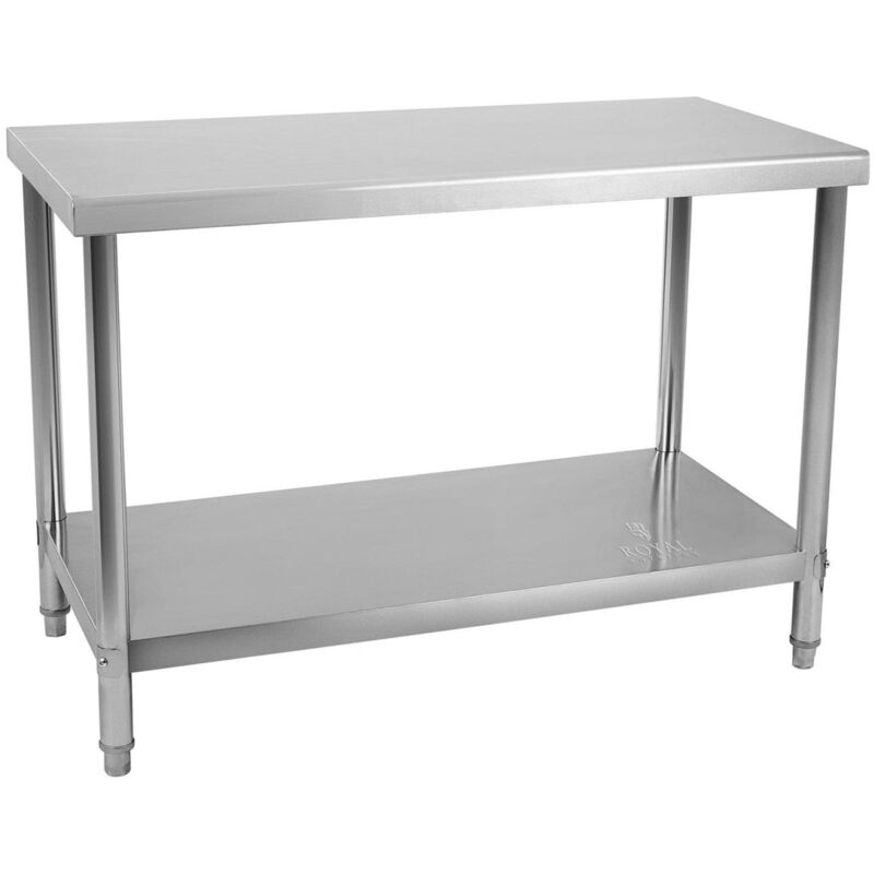 Helloshop26 - Table de travail cuisine professionnelle acier inox 100 x 70 cm 95 kg