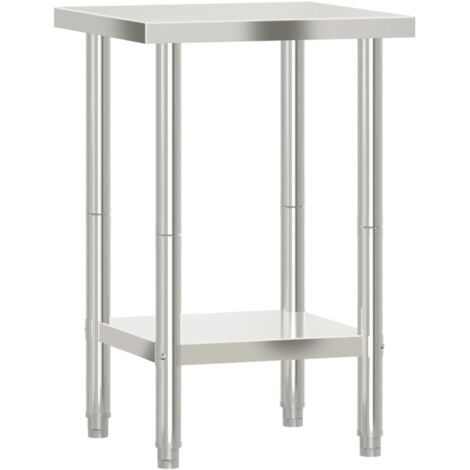 Table de travail de cuisine 55x55x85 cm acier inoxydable CFW903534