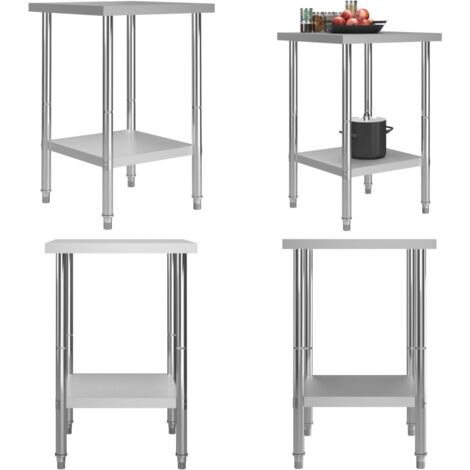 Table de travail de cuisine 60x60x85 cm Acier inoxydable - table de travail -  tables de travail - Home & Living