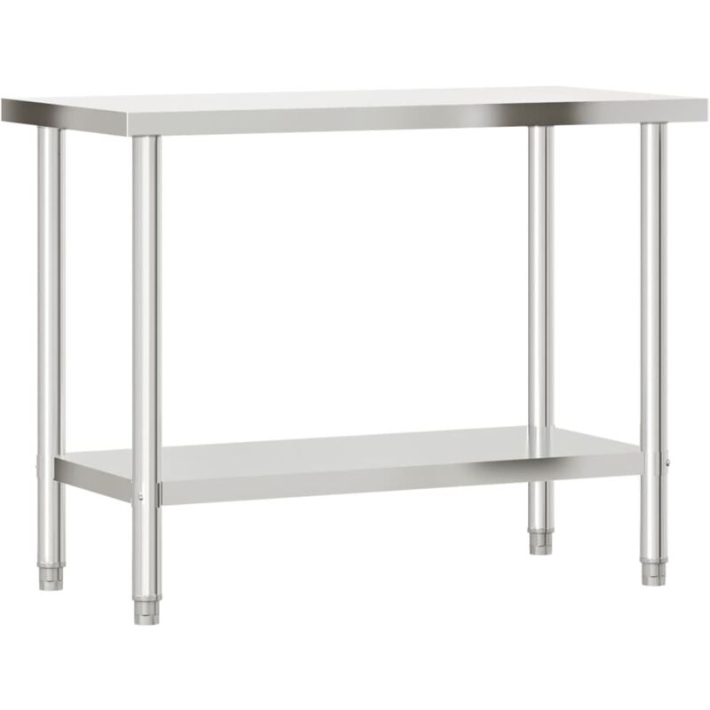 Vidaxl - Table de travail de cuisine 110x55x85 cm acier inoxydable