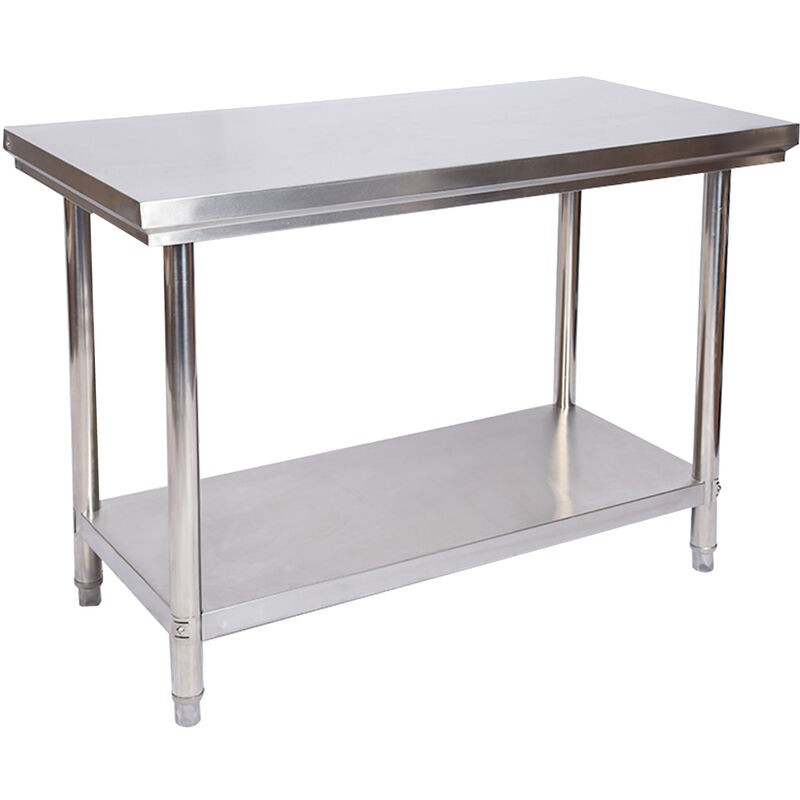 Xpotool - Table de travail en acier inoxydable Table de jardin 100 x 60 x 85 cm