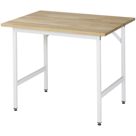 Table de travail en hêtre Rau LxPxH 1000x800x800-850mm