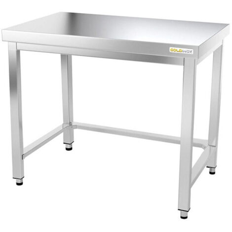 Table de travail en inox 1000 x 500 mm avec renfort PREMIUM - GOLDINOX