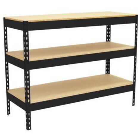 Table de travail en métal anthracite bois 400 kgs dim.877x1210x460mm sans vis