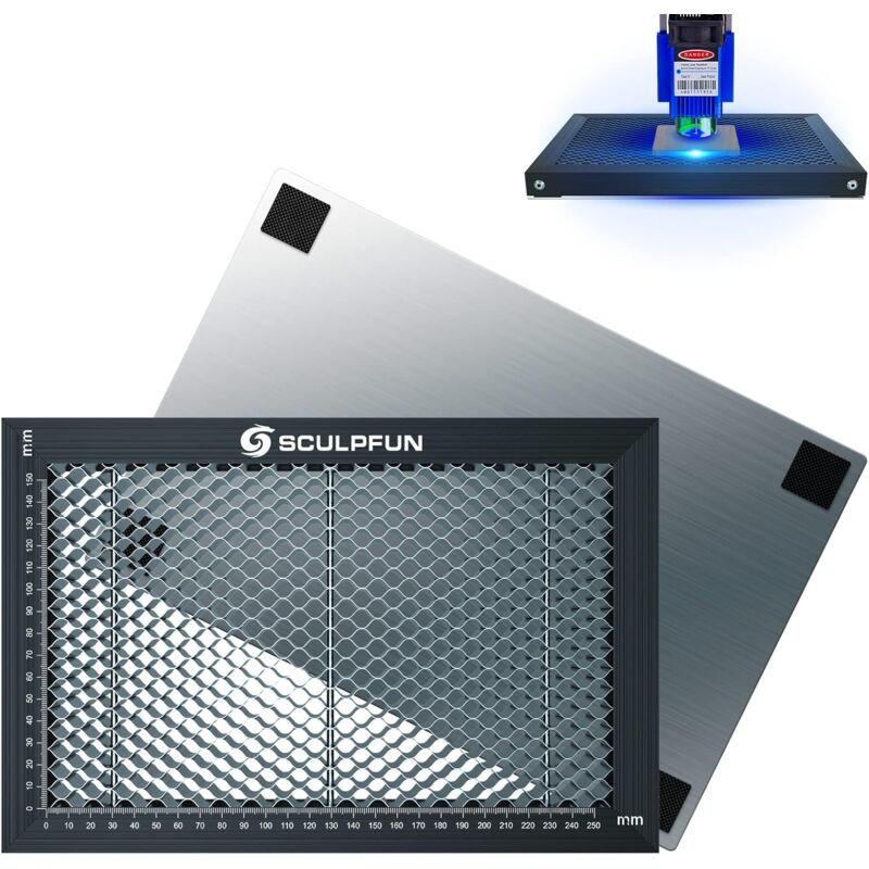 Sculpfun - Graveur Laser Table de travail en nid d'abeille 300x200x22mm pour graveur Laser à diode protégeant la table