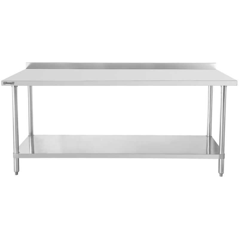 Table De Travail Inox 700 Avec Dosseret Et étagère 1200 Mm - Casselin