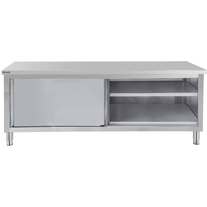 Table De Travail Inox 700 Avec Portes Coulissantes 1400 Mm - Casselin Table De Travail Inox 700 Avec Portes Coulissantes 1400 Mm - Casselin