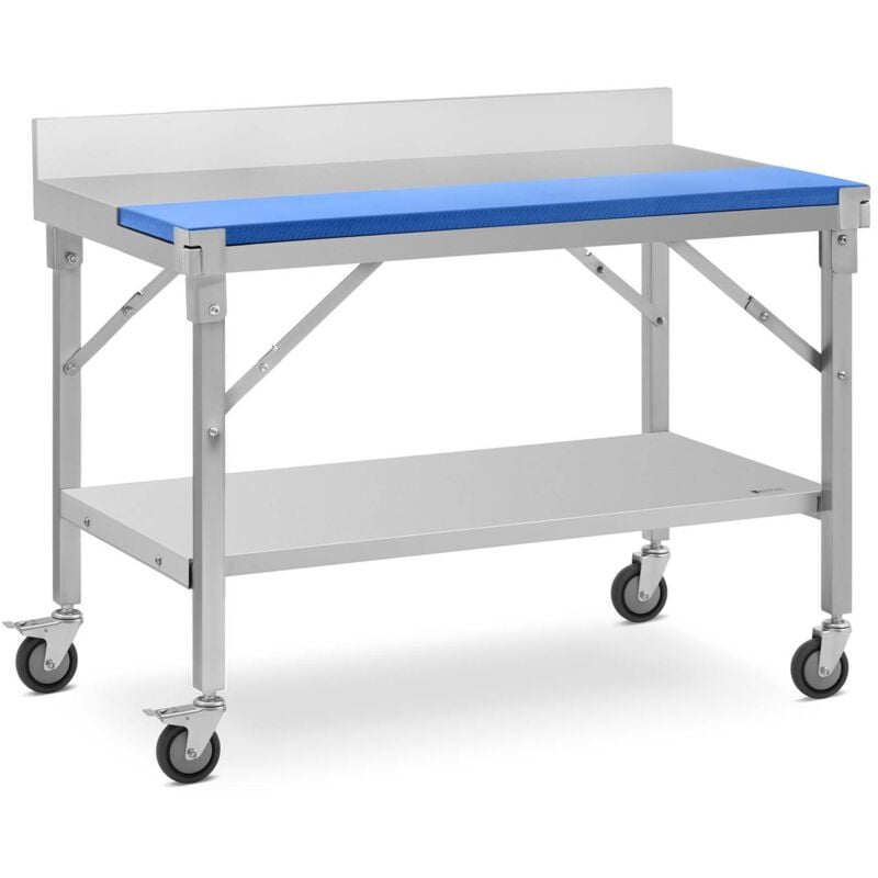 Table De Travail Inox Préparation Découpe Boucherie Adossée 120x70cm 200 kg max.