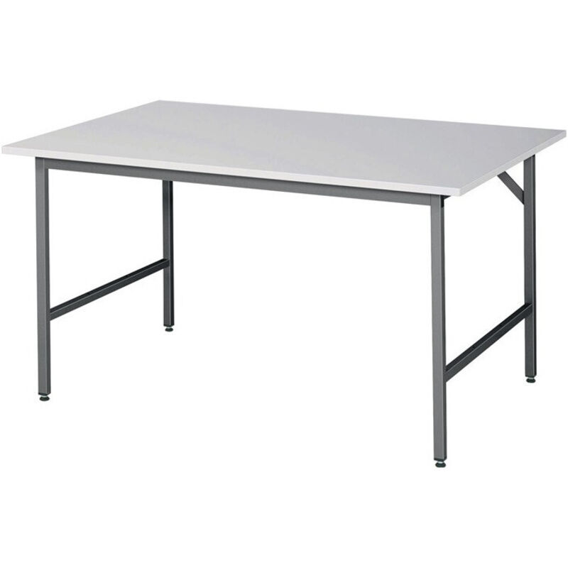RAU - Table de travail Jerry L1500xP1000xH800-850mm Plan de travail mélamine Piétement gris