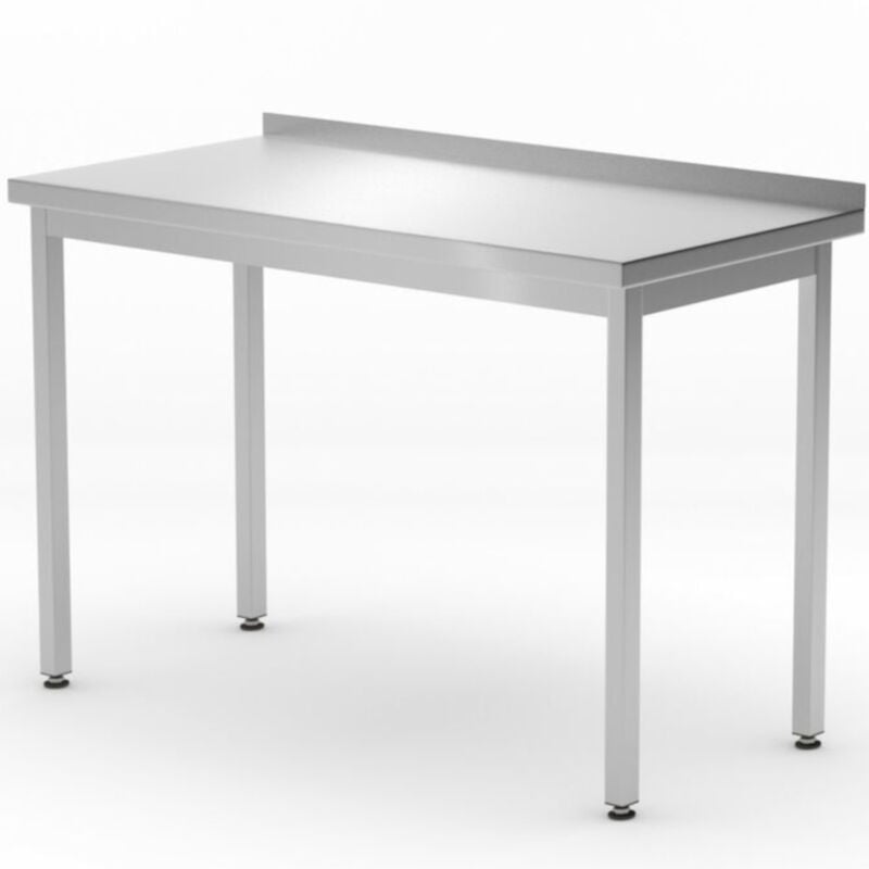 Table de travail murale avec rebord Budget Line ACIER 800 x 600 x 850 mm - Hendi 817193