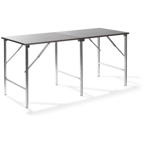 Table de Travail Pliable en Acier Inoxydable 200 x 80 x 90 cm - Veba