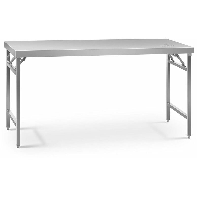 Helloshop26 - Table de travail pliante 60 x 180 cm capacité de 230 kg inox