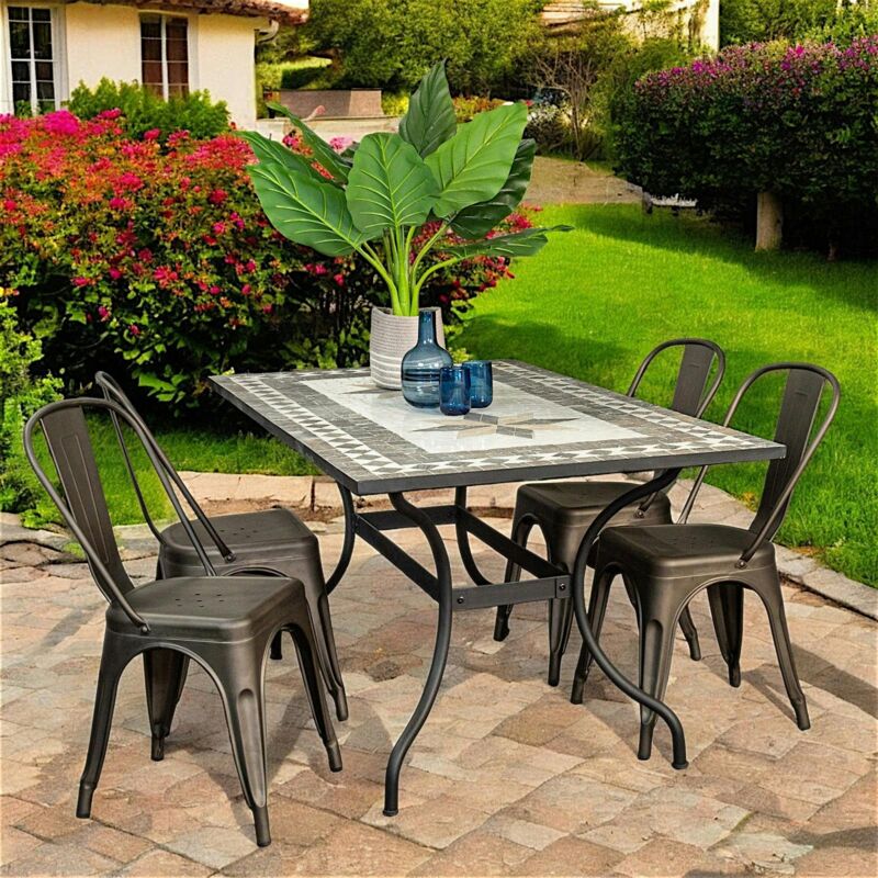 Pier Import - Table de véranda en mosaïque 160 cm grenade