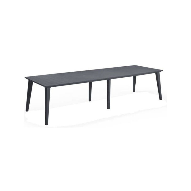 Table de jardin - Rectangulaire - Coloris : gris graphite - En résine - 8 a 12 personnes - lima Allibert by keter