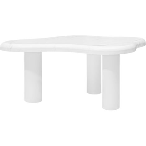 TABLE Design Nuage Inspiré Plateau en Fibre de Bois Blanc 90.80 x 62.50 x 40.00 cm