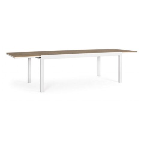 Table d'extérieur 200-300x95x74h Blanc