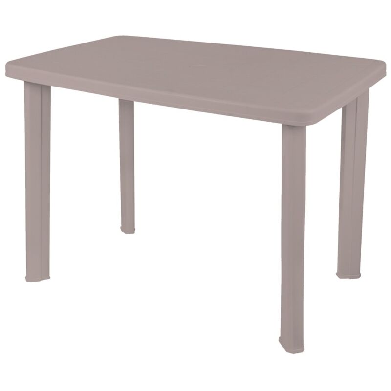 Meublorama - Table d'extérieur coloris taupe en pvc – Dimensions 100x70 cm
