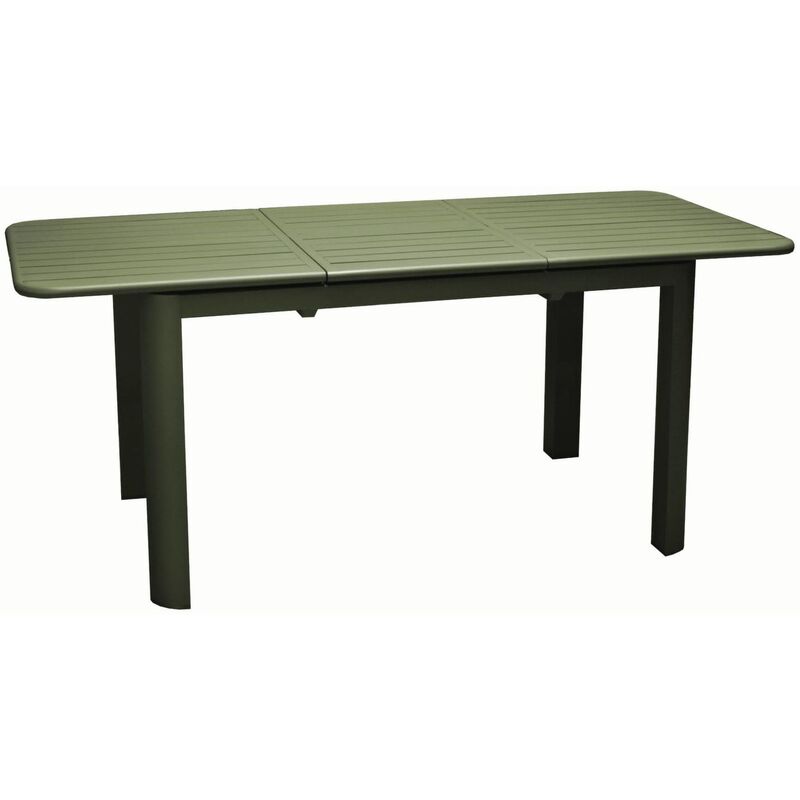 Proloisirs - Table en aluminium avec allonge Eos 130-180 cm - Vert