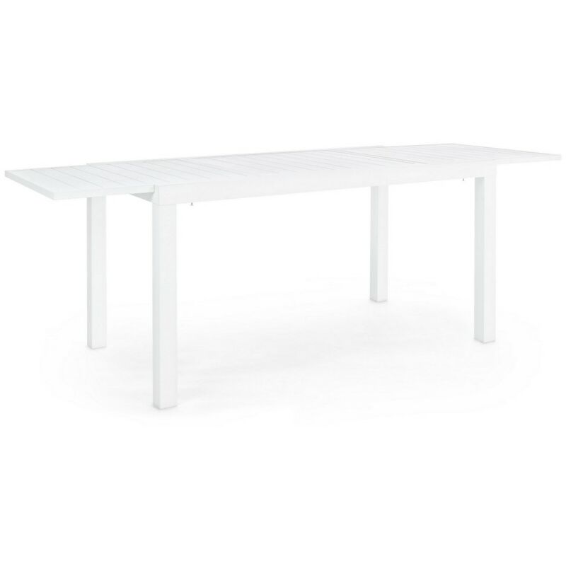 Bizzotto - Table de jardin extensible 140/210 cm en aluminium blanc - louna Bizzotto - Table de jardin extensible 140/210 cm en aluminium blanc - louna