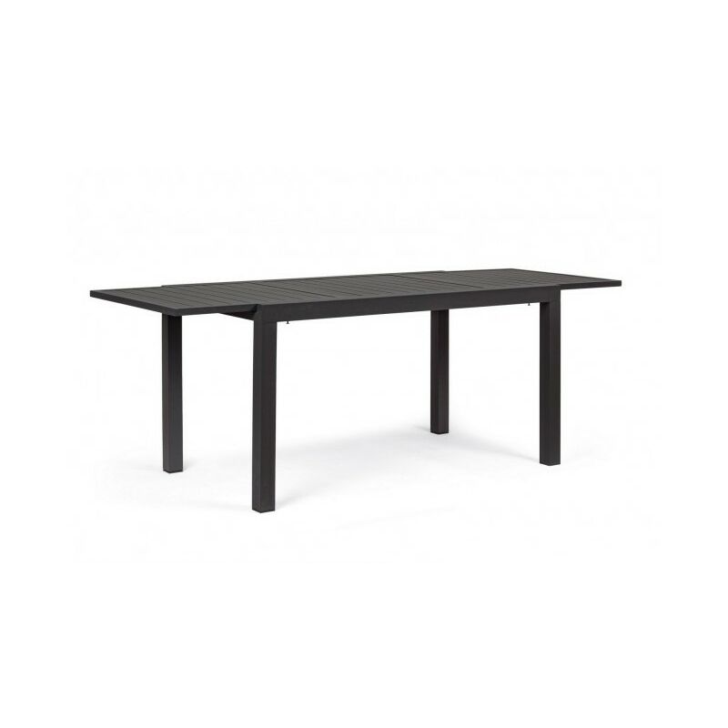 Iperbriko - Table d'extérieur extensible en aluminium Anthracite 140 - 210x77x h75 cm