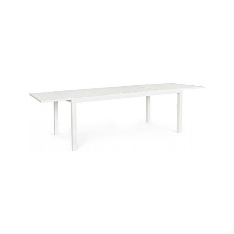Bizzotto - Table de jardin extensible 200/300 cm en aluminium blanc - louna Bizzotto - Table de jardin extensible 200/300 cm en aluminium blanc - louna